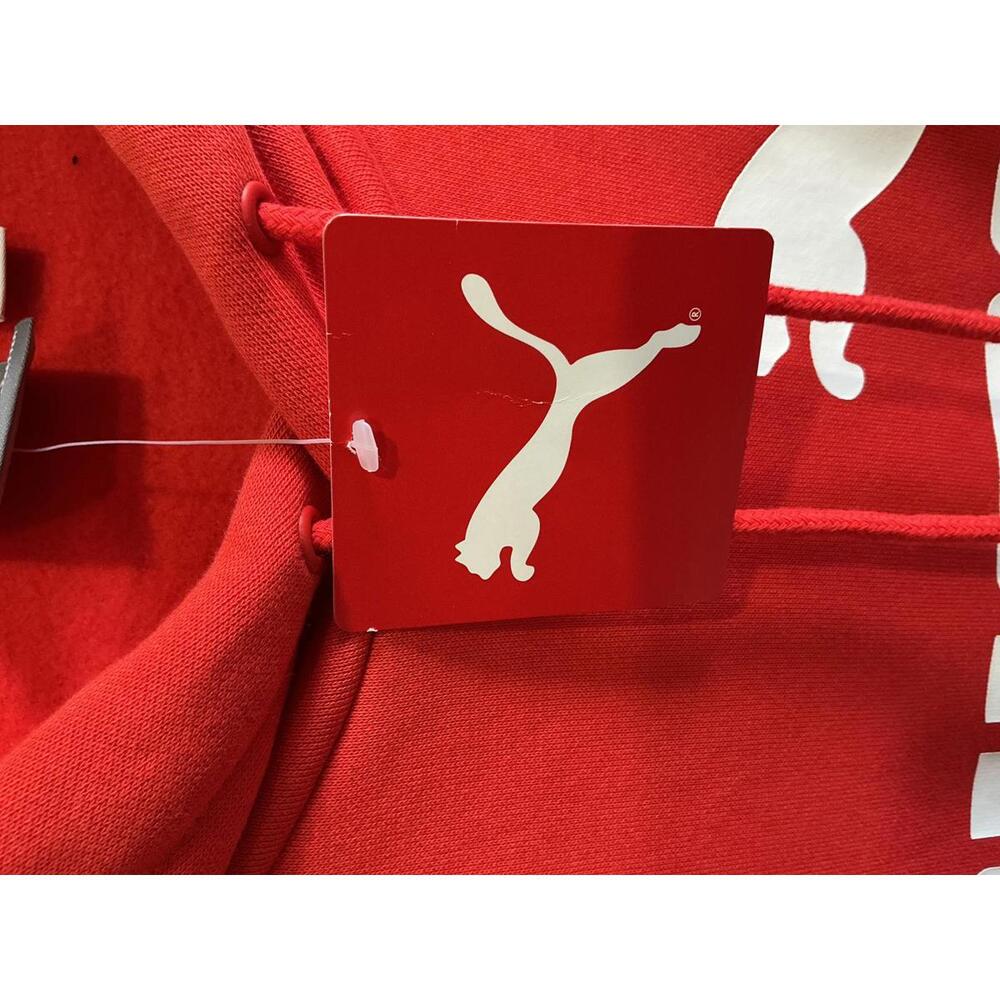 Puma Red Men's Hoodie with Logo XL - Picture 5 of 9